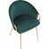 Claire Dining Chair in Emerald Green Velvet & Gold Metal